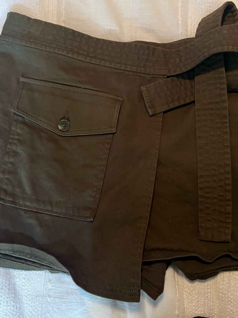 Express Olive Green Utility Skort with Belt